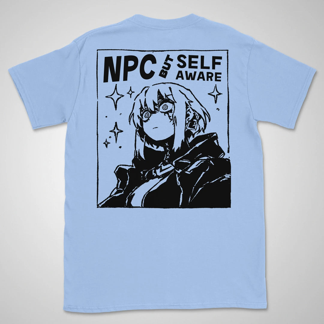 NPC But Self-aware | back print ❀ T-shirt