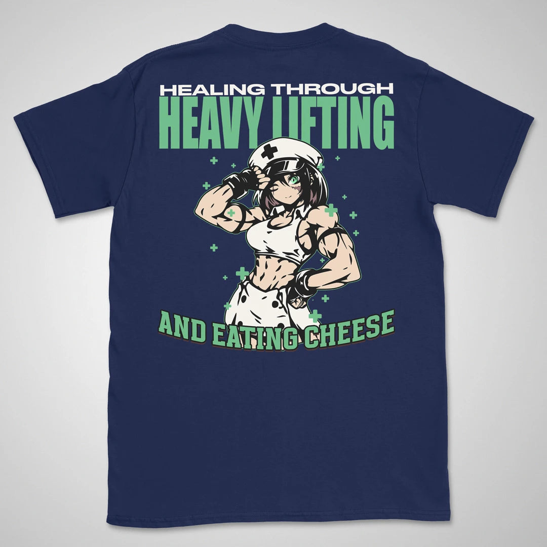 Healing Through Lifting | back print ❀ T-shirt