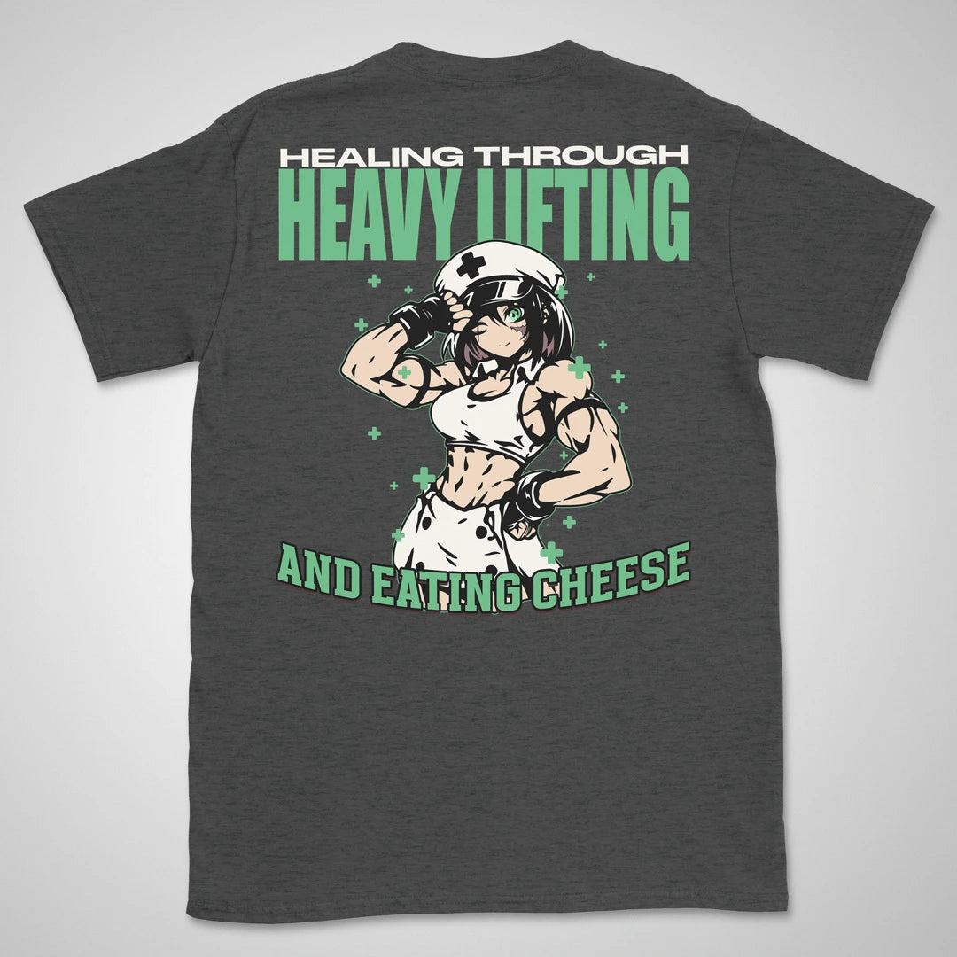 Healing Through Lifting | back print ❀ T-shirt