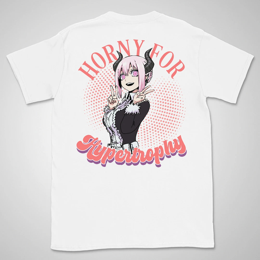Horny For Hypertrophy | back print ❀ T-shirt
