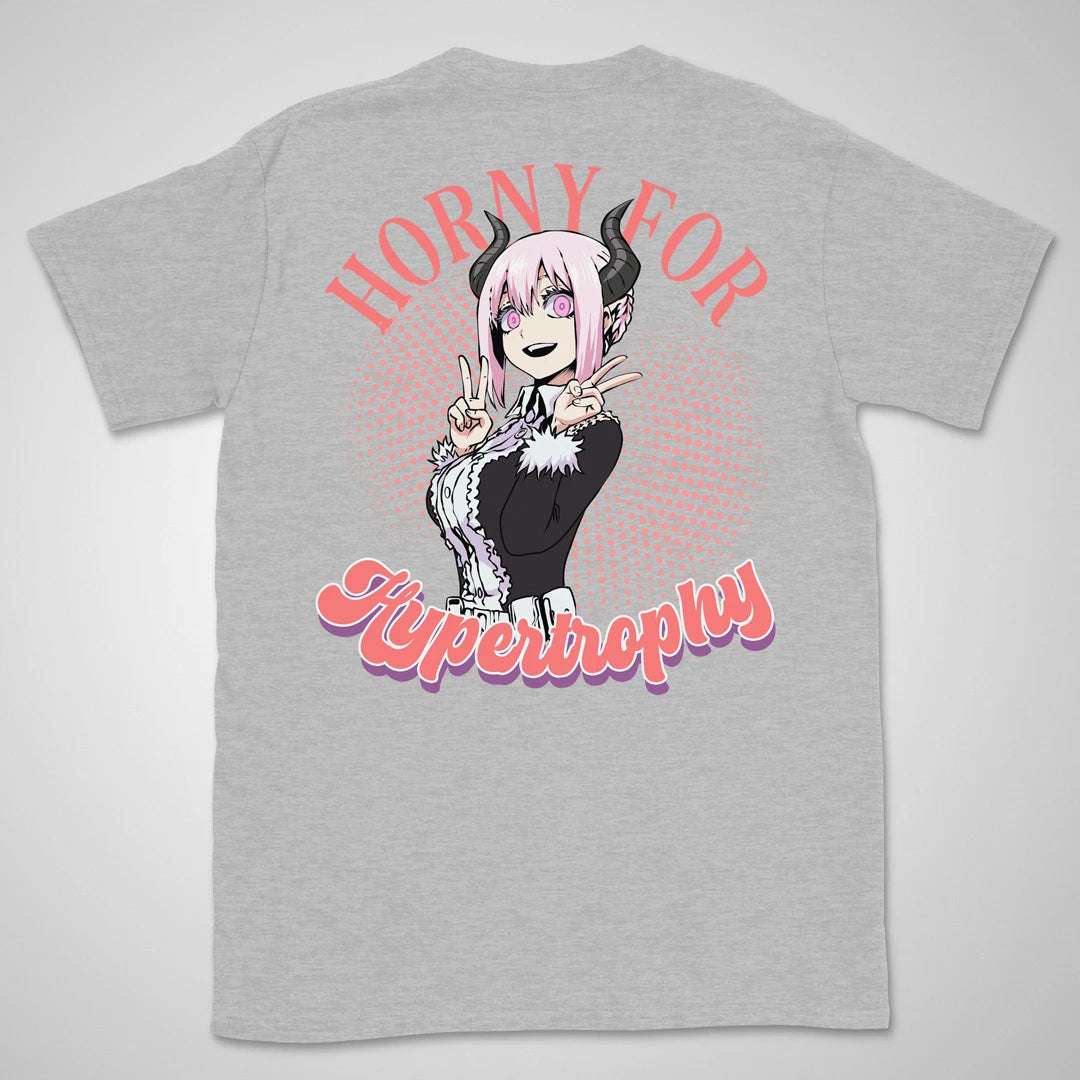 Horny For Hypertrophy | back print ❀ T-shirt