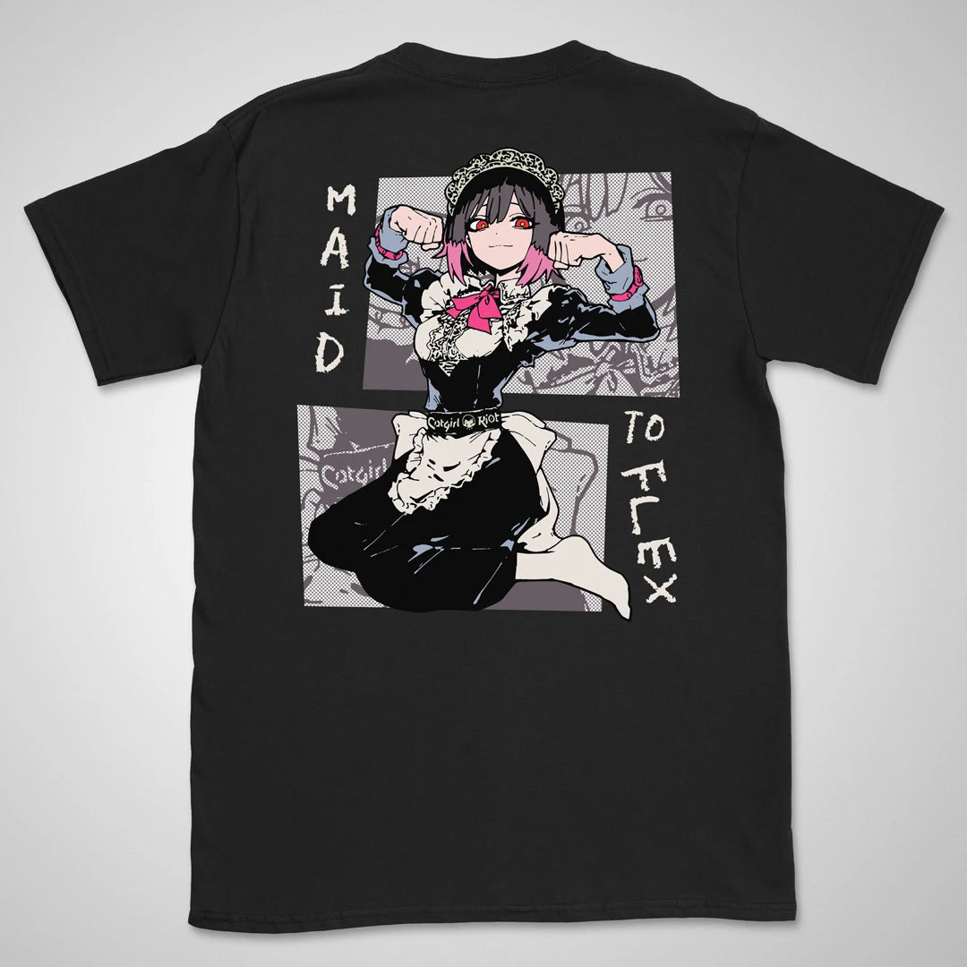 Maid To Flex | back print ❀ T-shirt