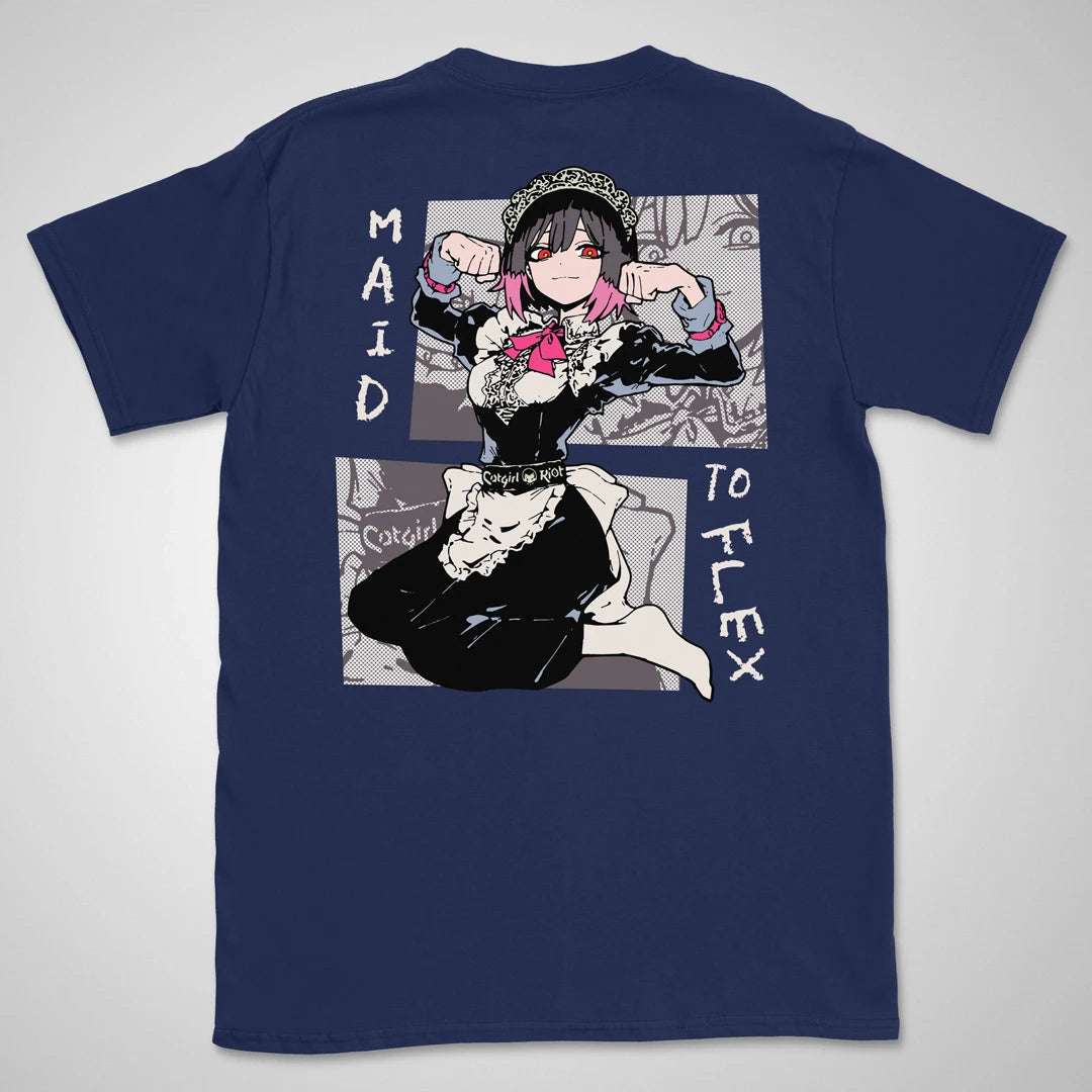 Maid To Flex | back print ❀ T-shirt