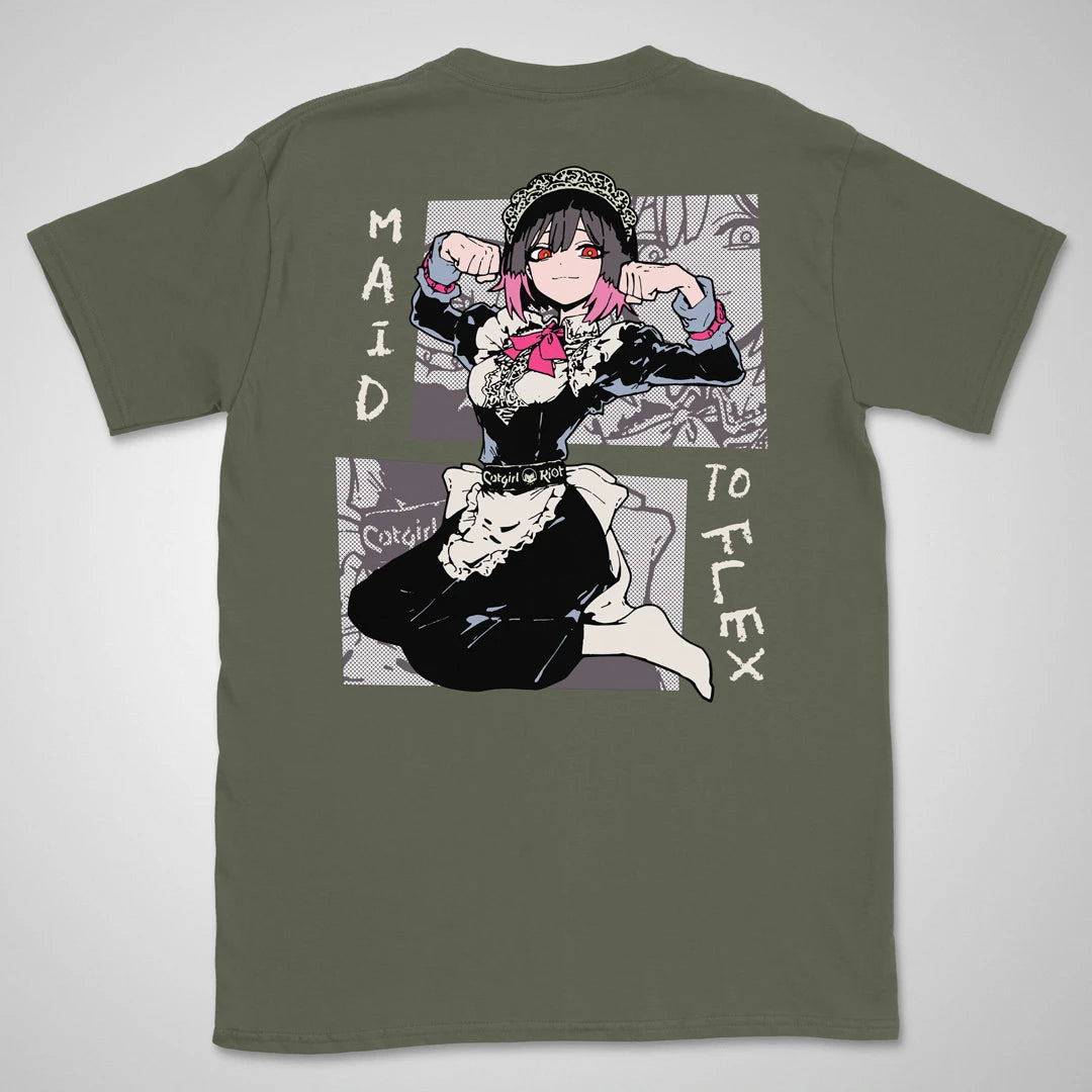Maid To Flex | back print ❀ T-shirt