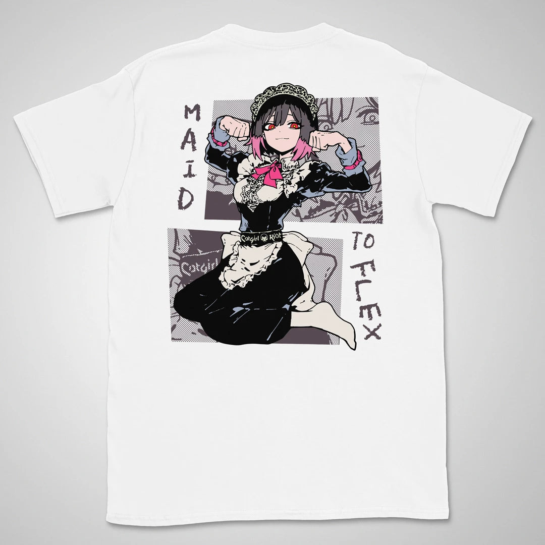 Maid To Flex | back print ❀ T-shirt