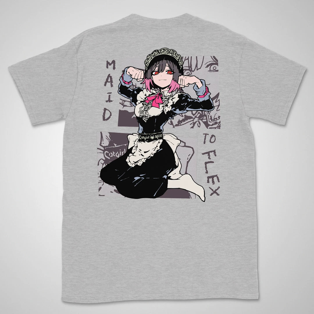 Maid To Flex | back print ❀ T-shirt