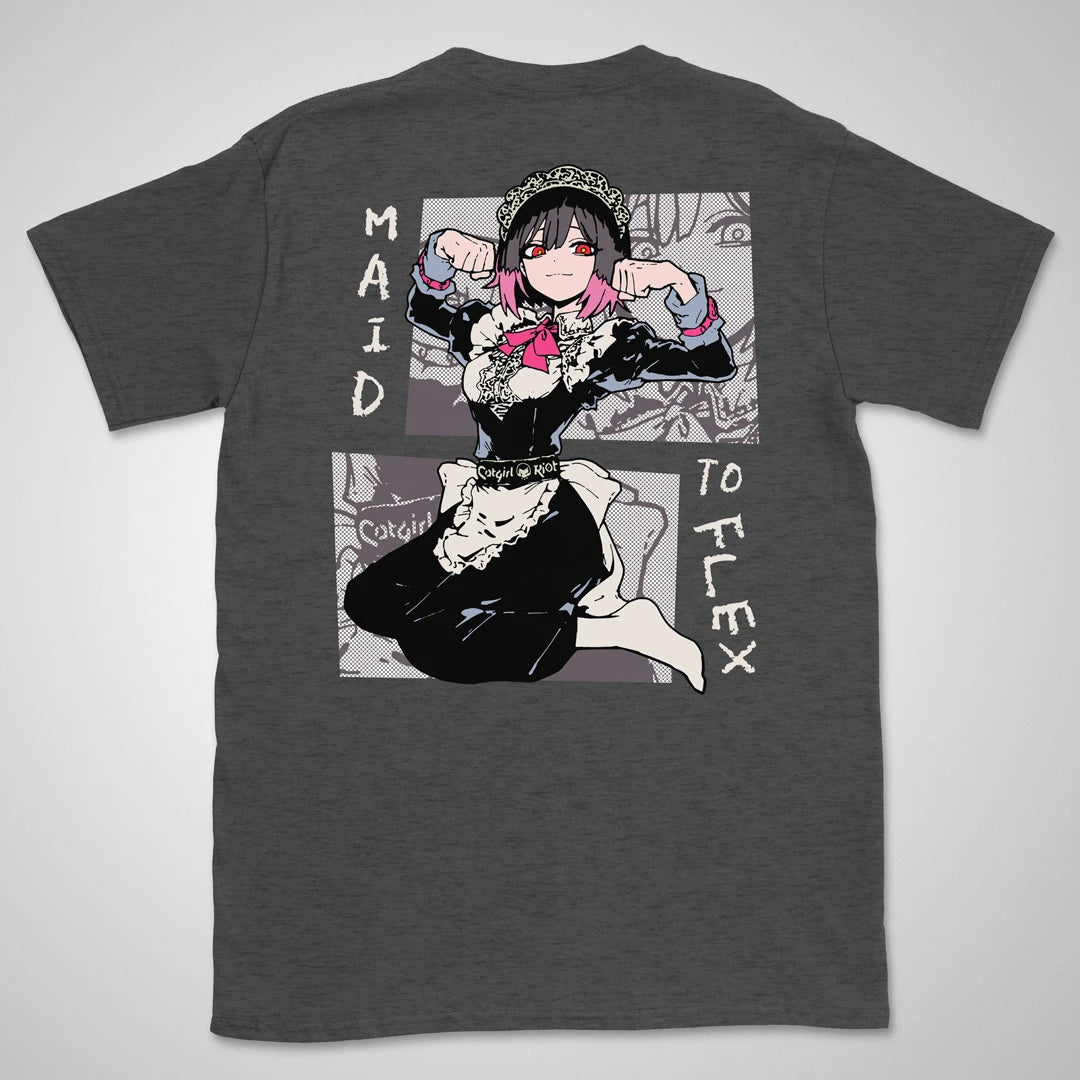 Maid To Flex | back print ❀ T-shirt