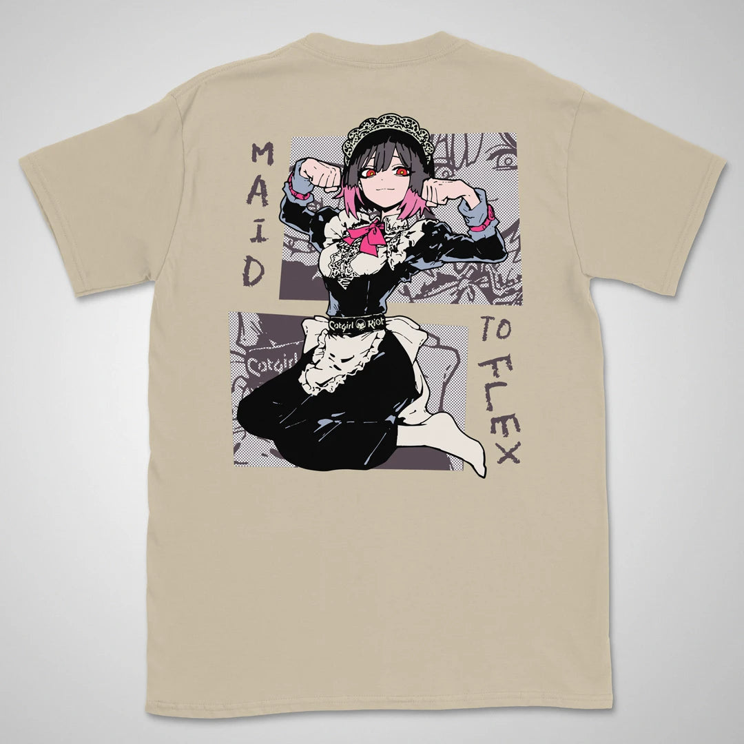 Maid To Flex | back print ❀ T-shirt