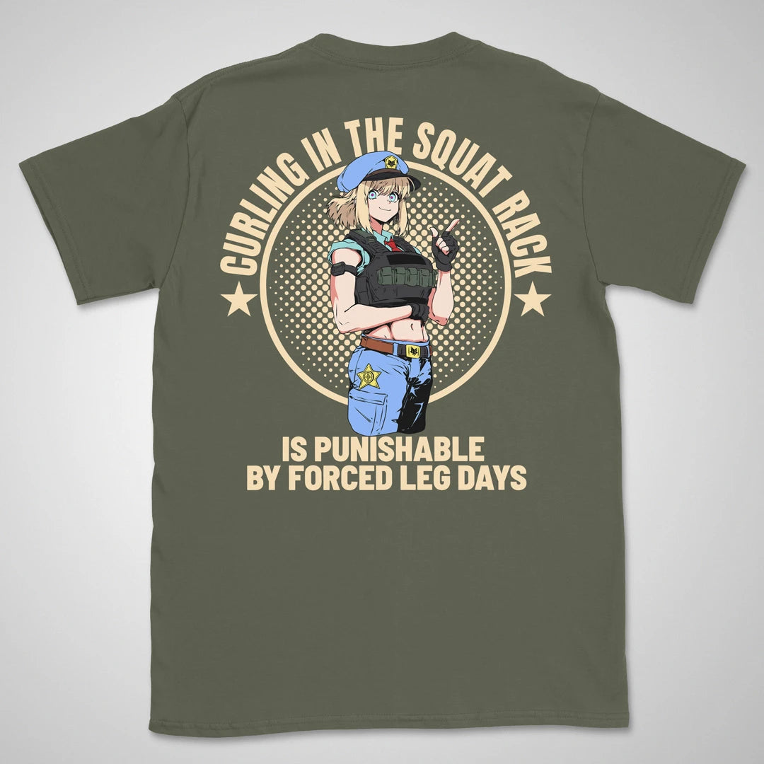 Forced Leg Days | back print ❀ T-shirt