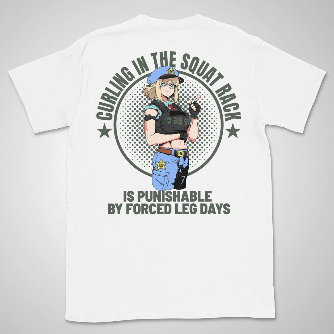 Forced Leg Days | back print ❀ T-shirt