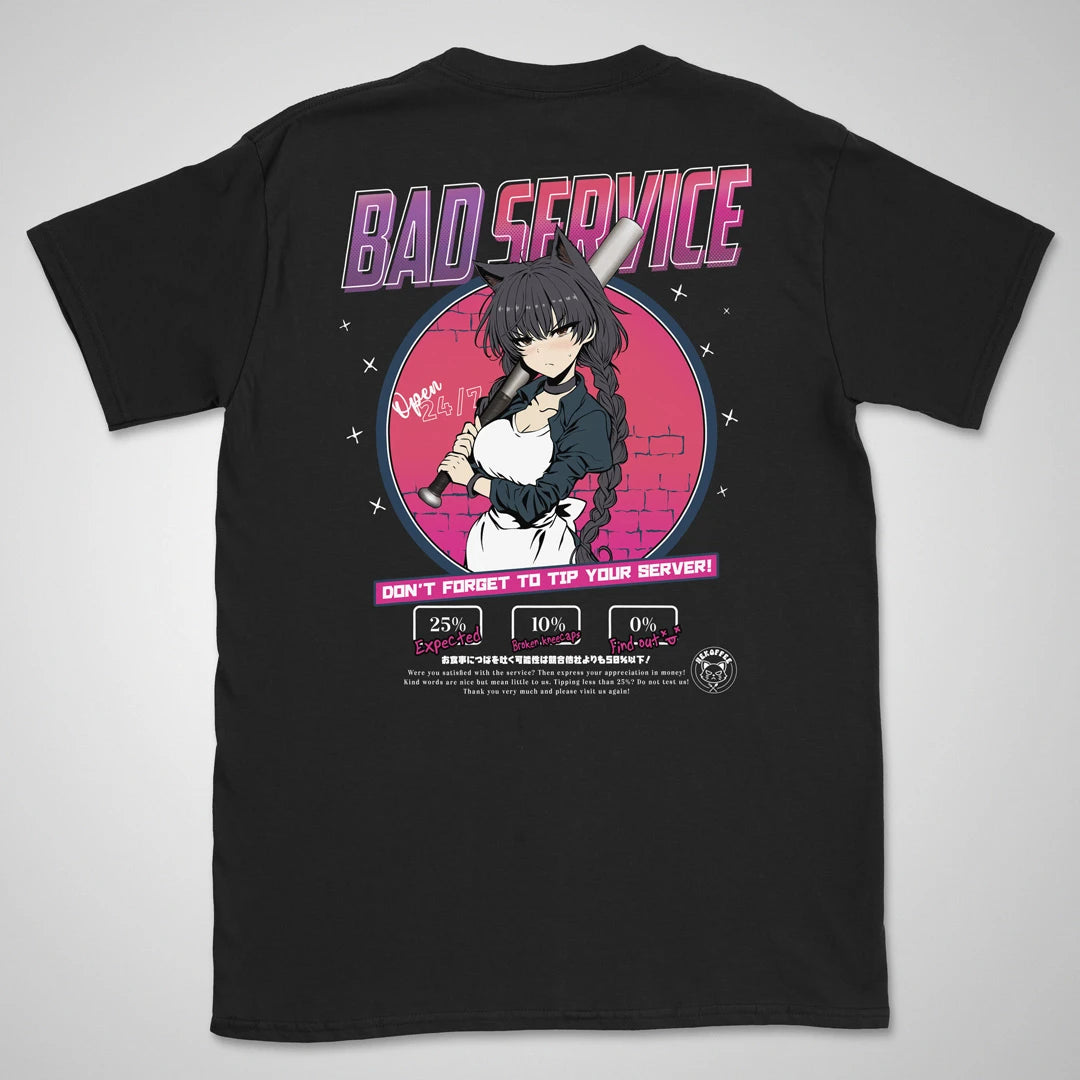 Bad Service Sakura | back print ❀ T-shirt