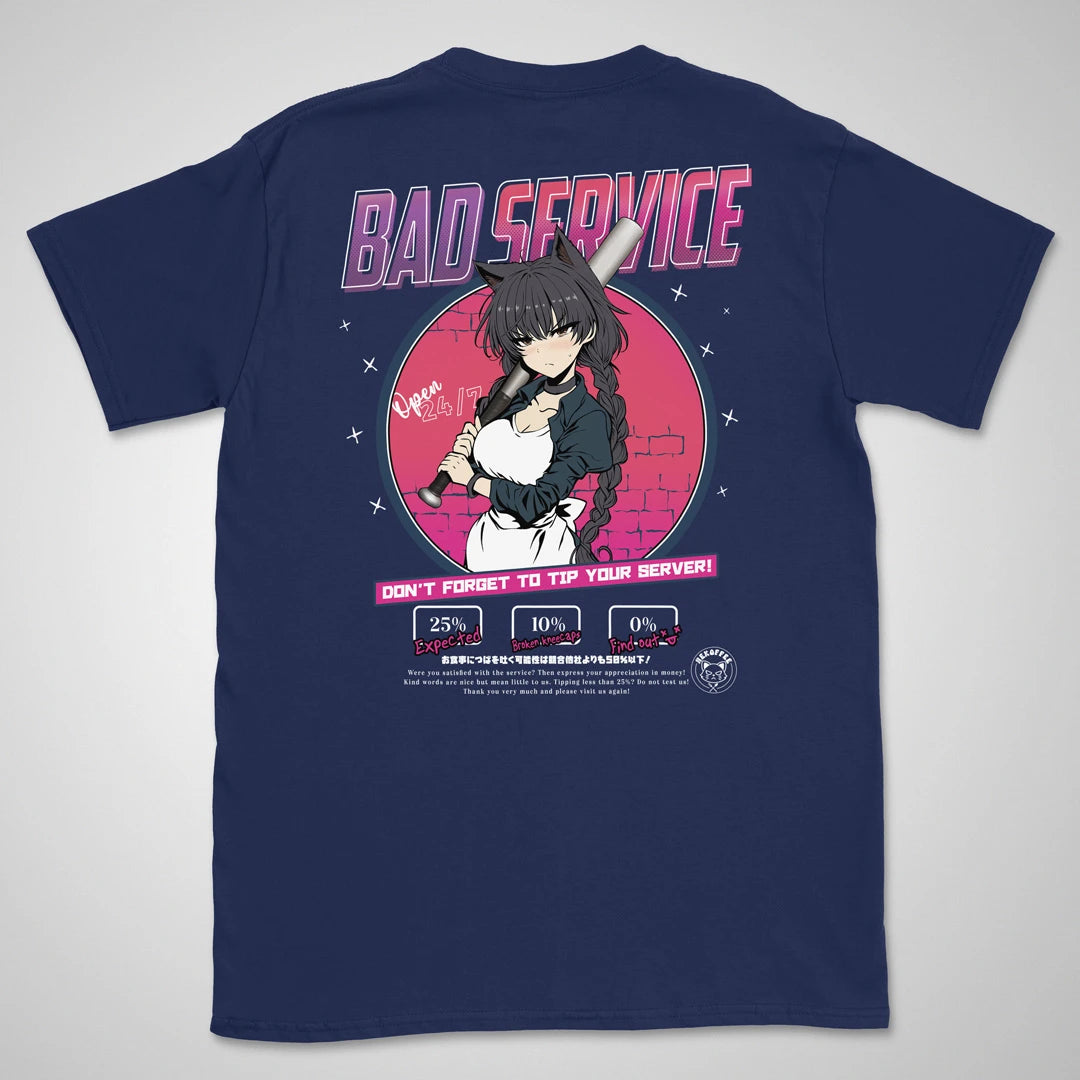Bad Service Sakura | back print ❀ T-shirt
