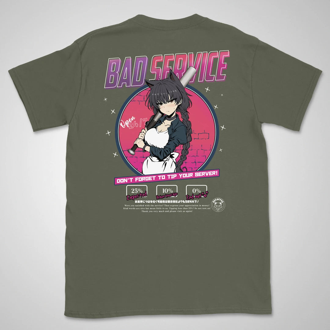 Bad Service Sakura | back print ❀ T-shirt
