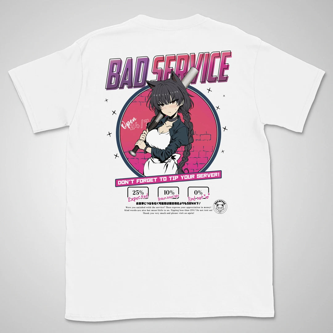 Bad Service Sakura | back print ❀ T-shirt