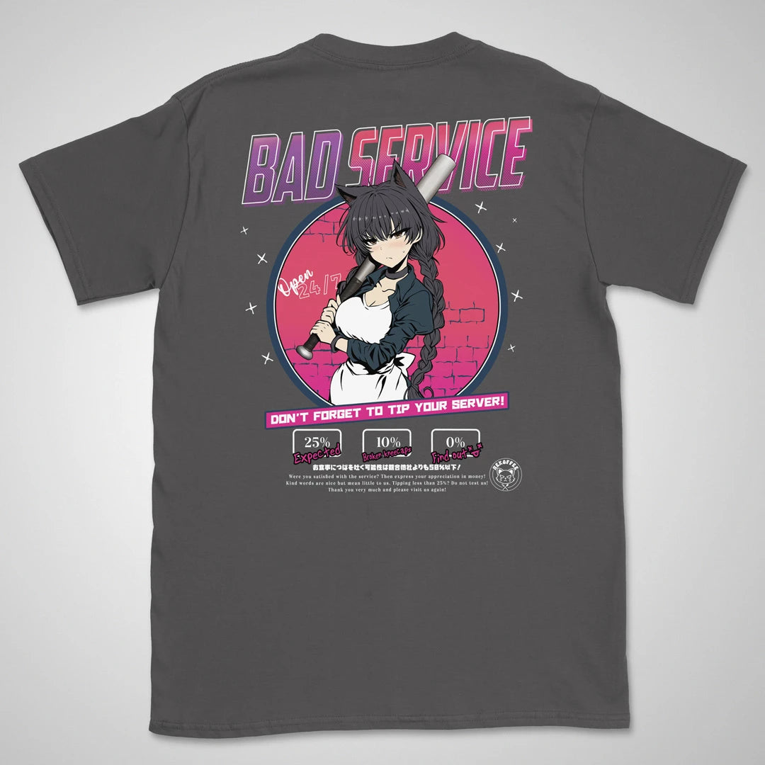 Bad Service Sakura | back print ❀ T-shirt