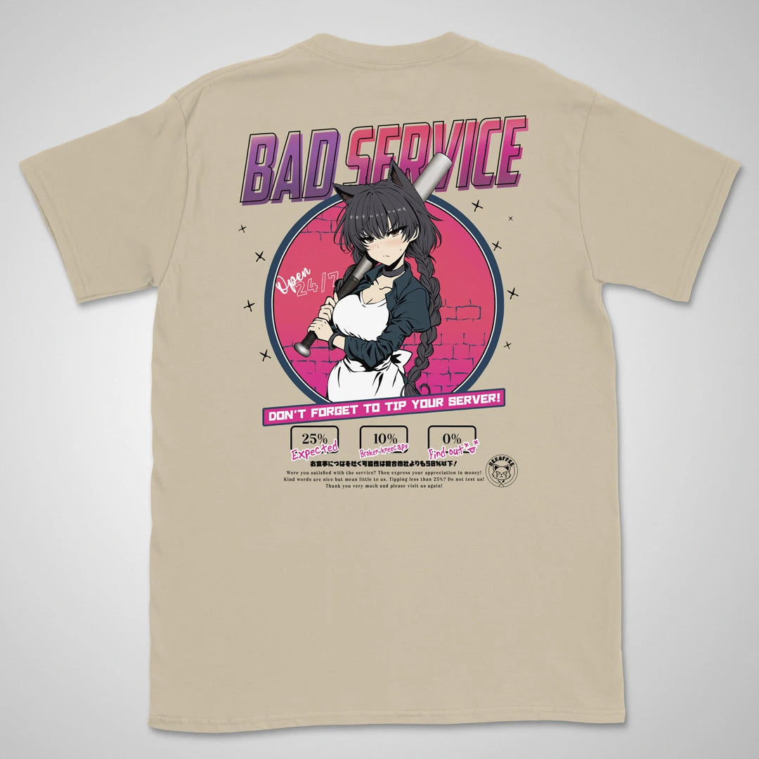 Bad Service Sakura | back print ❀ T-shirt