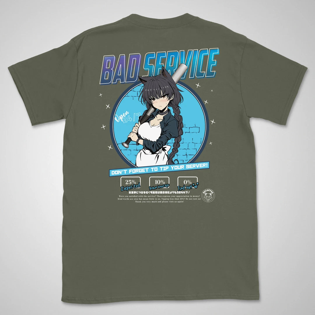 Bad Service Frost | back print ❀ T-shirt