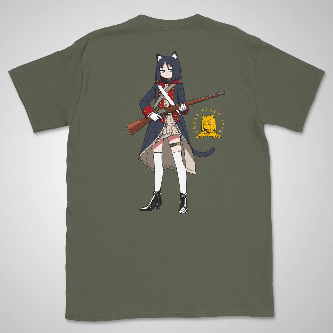 Feral Since 1776 | back print ❀ T-shirt