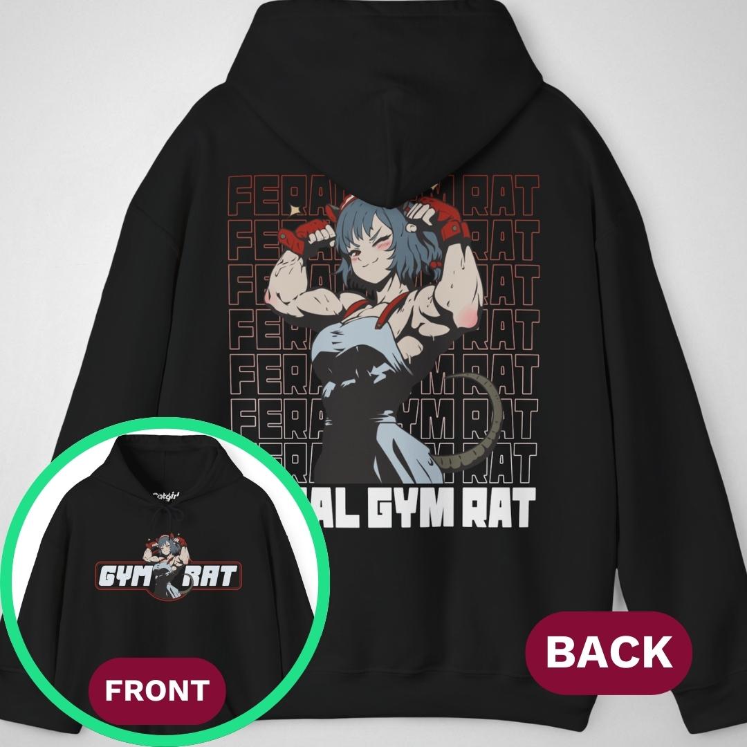 Feral Gym Rat Gen1 | front & back print ❀ Hoodie
