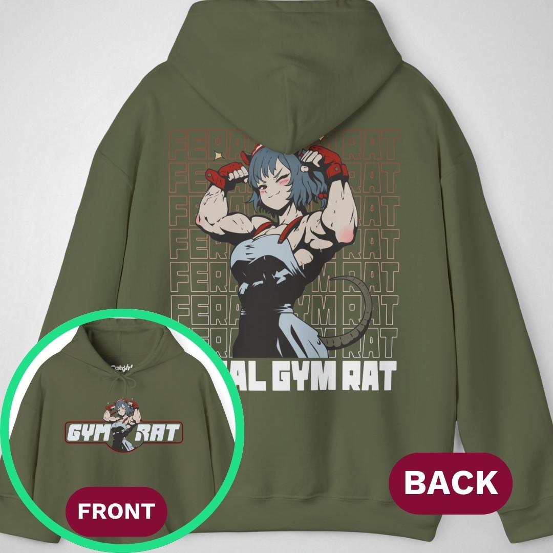 Feral Gym Rat Gen1 | front & back print ❀ Hoodie