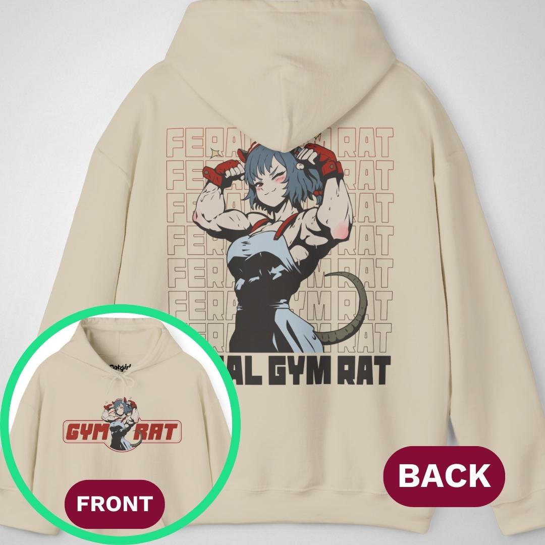 Feral Gym Rat Gen1 | front & back print ❀ Hoodie