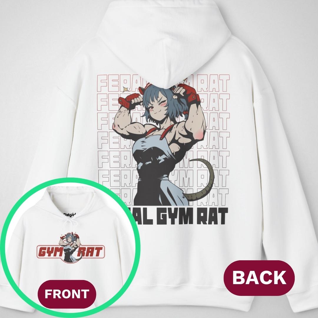 Feral Gym Rat Gen1 | front & back print ❀ Hoodie
