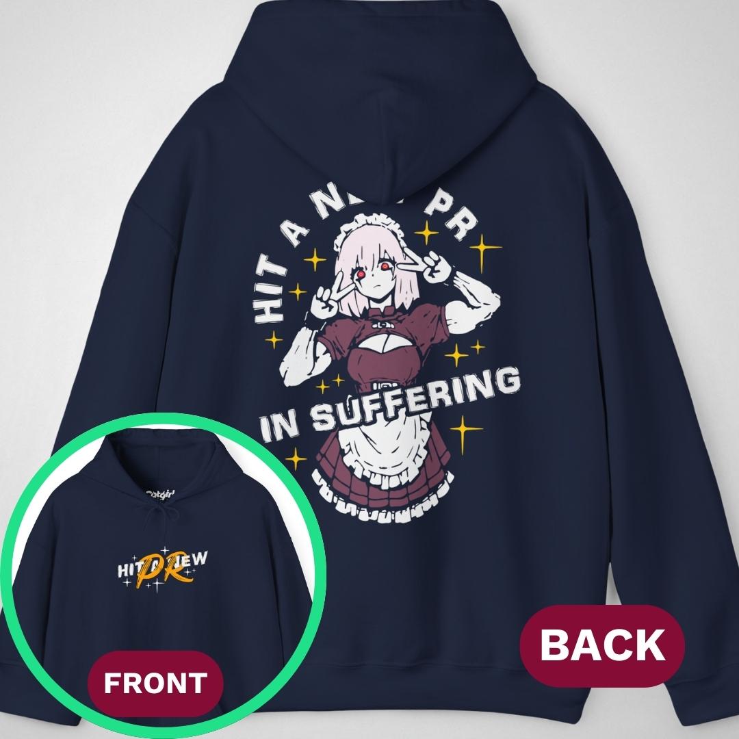 Hit a New PR | front & back print ❀ Hoodie