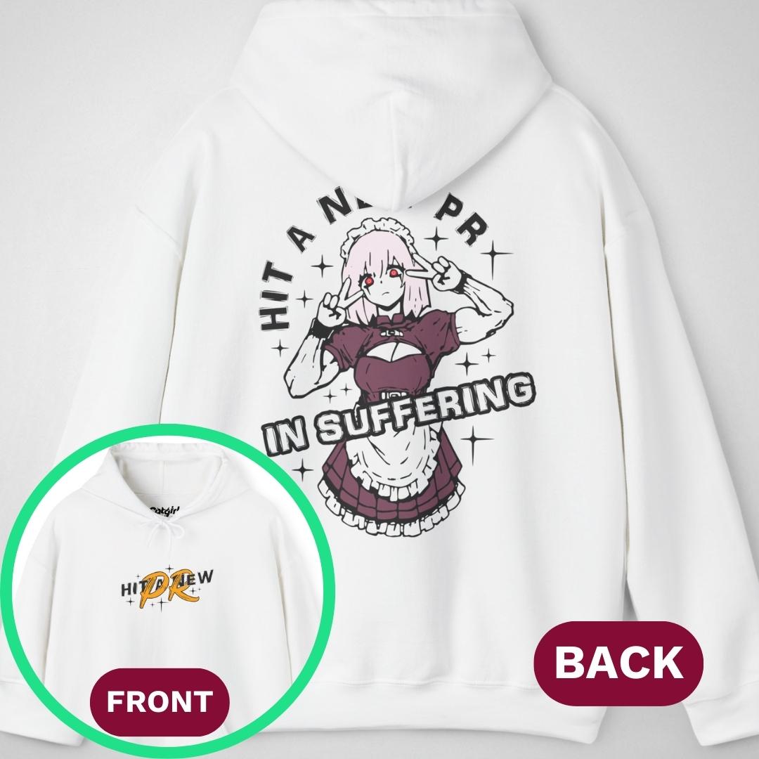 Hit a New PR | front & back print ❀ Hoodie
