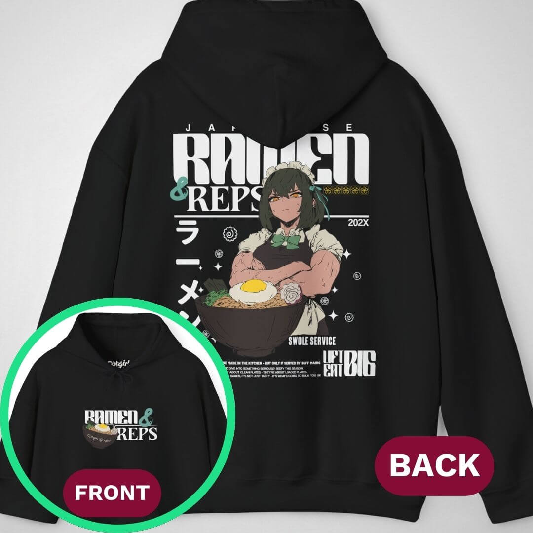 Ramen & Reps | front & back print ❀ Hoodie