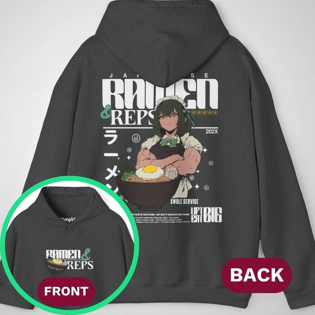 Ramen & Reps | front & back print ❀ Hoodie