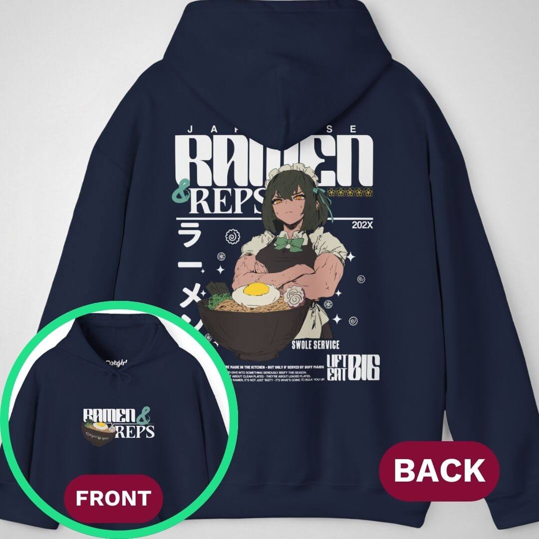 Ramen & Reps | front & back print ❀ Hoodie