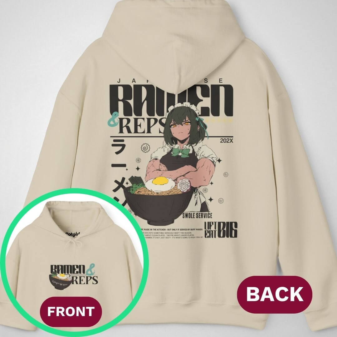 Ramen & Reps | front & back print ❀ Hoodie
