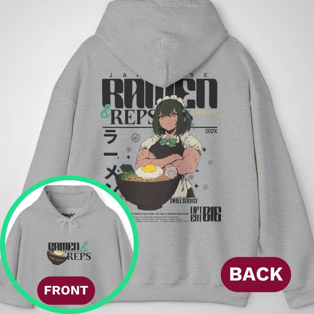 Ramen & Reps | front & back print ❀ Hoodie