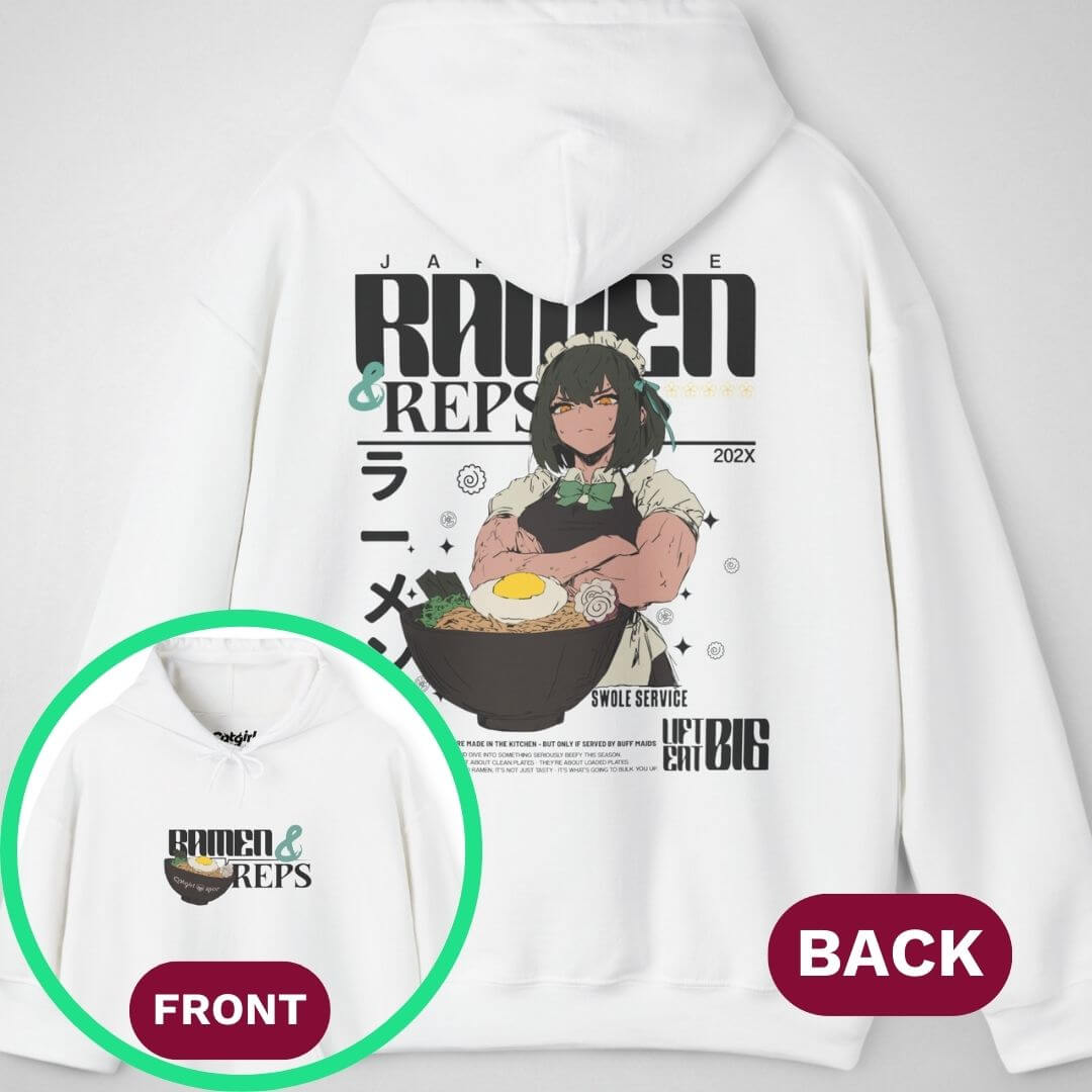 Ramen & Reps | front & back print ❀ Hoodie