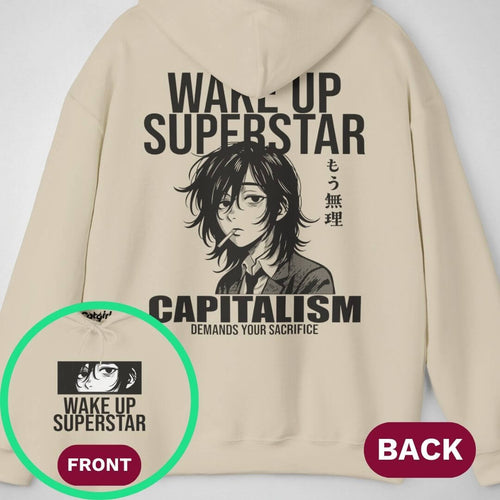 Wake Up Superstar | front & back print ❀ Hoodie